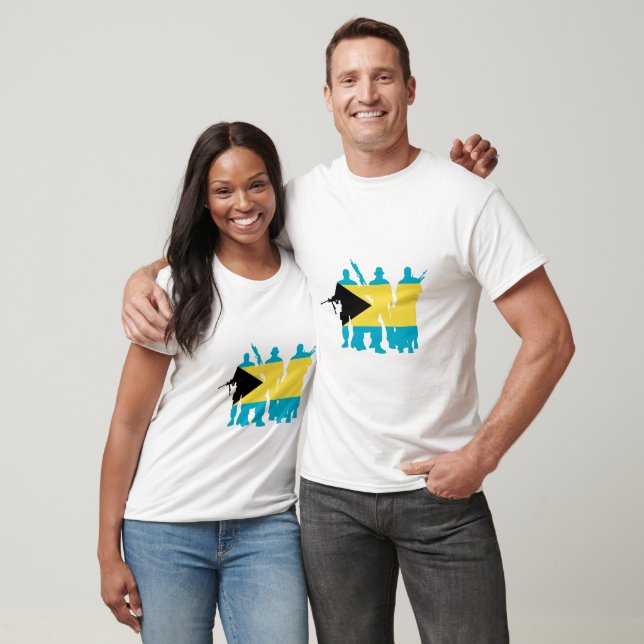 Camiseta Unidades Militares das Baamas (Unissex)