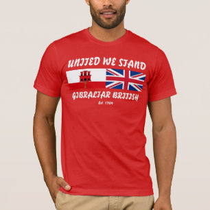 Camiseta Unido nós estamos o Tshirt de Gibraltar Ingleses