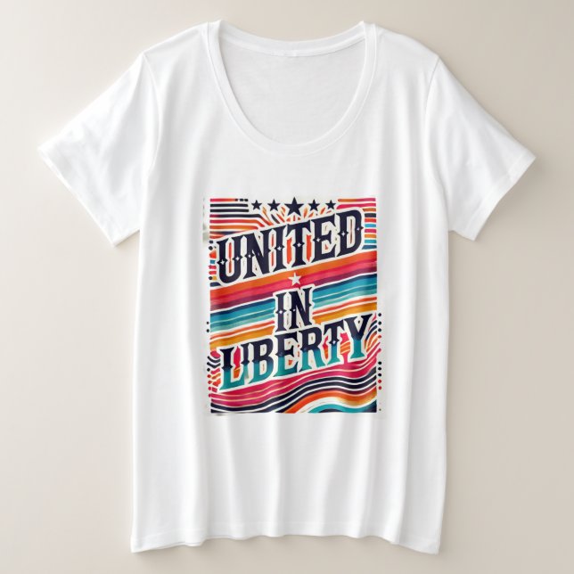 Camiseta Unidos em Liberdade (Frente do Design)