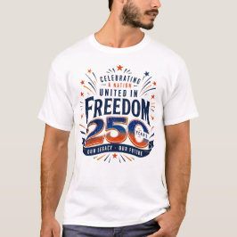 Camiseta Unidos na Liberdade 250 Anos Patrióticos