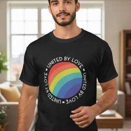 Camiseta Unidos Pelo Amor Orgulho Lgbt Gay Lésbica Arco-Íri