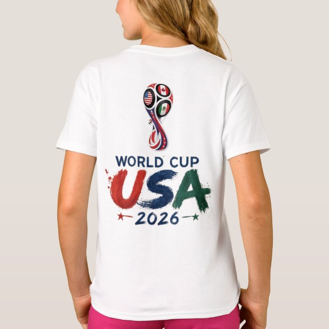 Camiseta Unidos pelo Jogo: Design de Celebração de Futebol  (Verso)