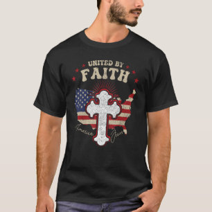 Camiseta Unidos Por Faith America E Jesus Christian USA Pa