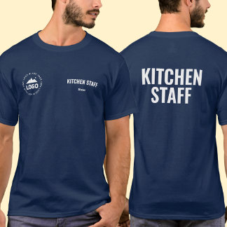 Camiseta Uniforme da Equipe de Cozinha com Nome e 