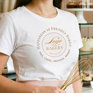 Camiseta Uniforme de Padaria de Pastelaria Faça Upload do L