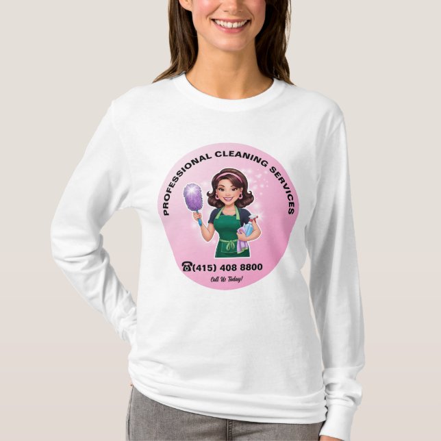 Camiseta Uniforme de Serviço de Limpeza Profissional Govern (Frente)