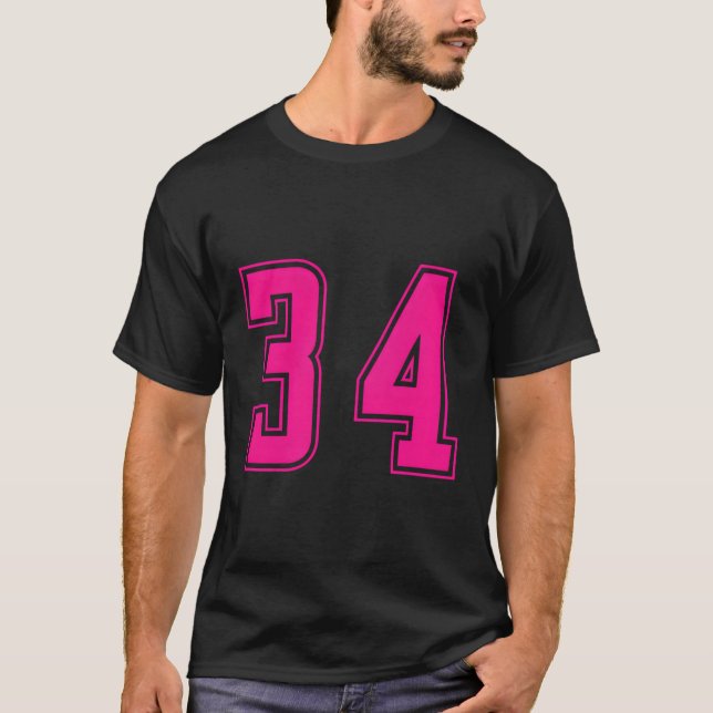 Camiseta Uniforme Numerada Desportiva Júnior do K Número 34 (Frente)