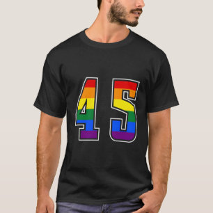 Camiseta Uniforme Numerada Numerada do Rainbow Número 45 Te