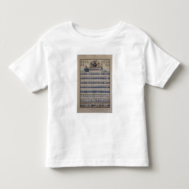 Camiseta Uniformes prussianos da época de Frederick (Frente)
