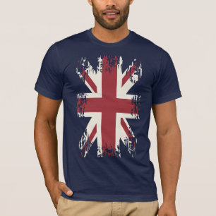 Camiseta Union Jack (bandeira BRITÂNICA), estilo do grunge