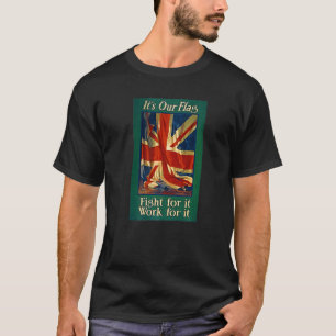 Camiseta Union Jack É Nossa Bandeira Lutar Por Ele Trabalha