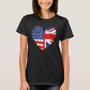 Camiseta Union Jack Flag England E American Flag Para Brit