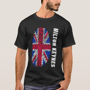 Camiseta Union Jack Flag Fingerprint Milton Keynes