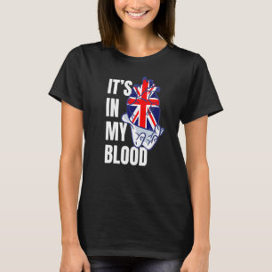 Camiseta Union Jack Flag Heart Blood Veins Excelente Brita