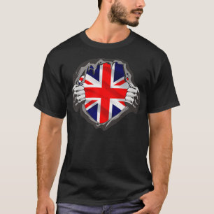 Camiseta Union Jack Flag Inglaterra Excelente UK Chest Desi