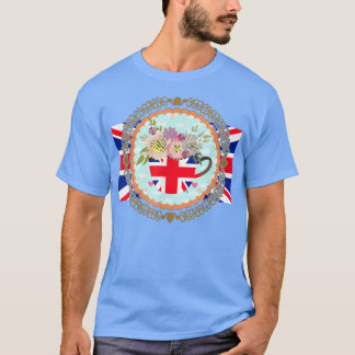 Camiseta Union Jack Flag Para Crianças E Jubilee Teacup Par