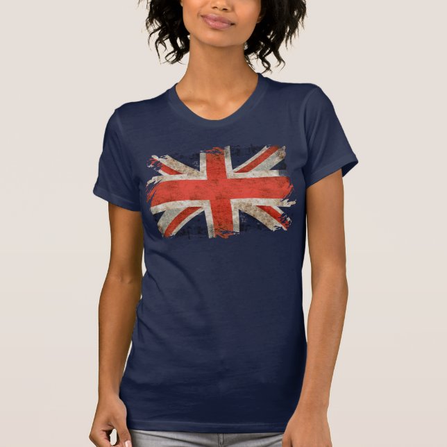 Camiseta Union Jack shredded envelhecido (Frente)