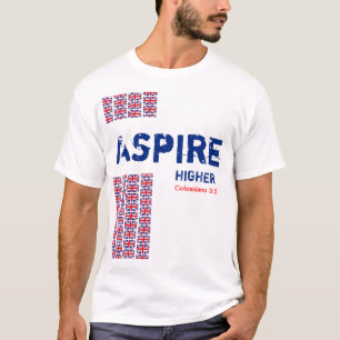 Camiseta Union Jack UK ASPIRE - Escritura Cristã MAIS ALTO