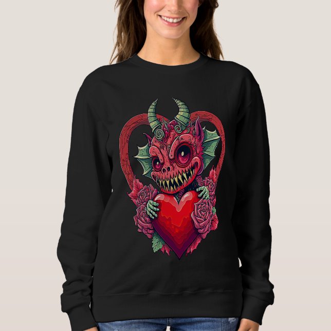 Camiseta Unique Cute Devilcore Devil Core Valentines Day (Frente)