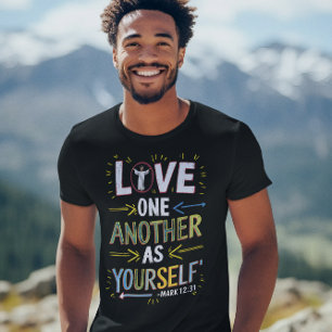Camiseta Unir com o amor: Abraçar a mensagem