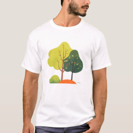 Camiseta Unisex Casual Minimal Nature Tree
