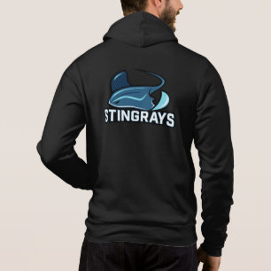 Camiseta Unisex Cheio-Zip Hoodie (Stingrays Back)
