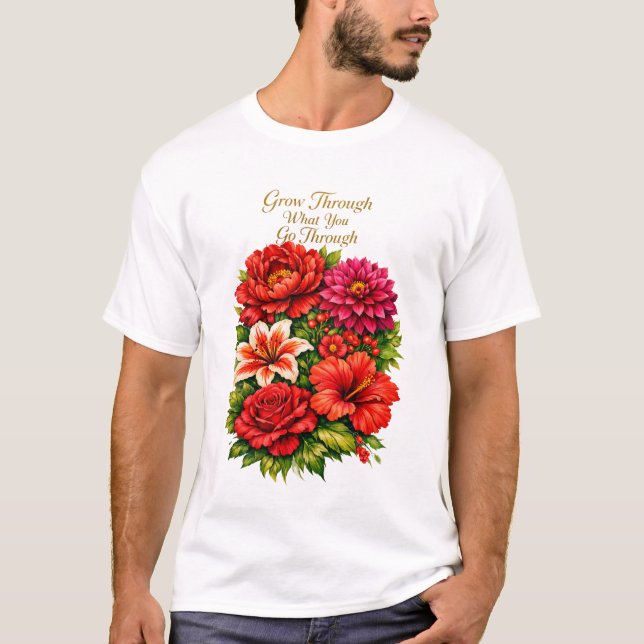 Camiseta Unisex Citação Floral (Frente)