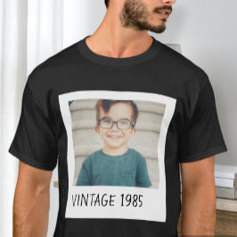 Camiseta Unisex Custom Vintage Photo And Year Shirt 