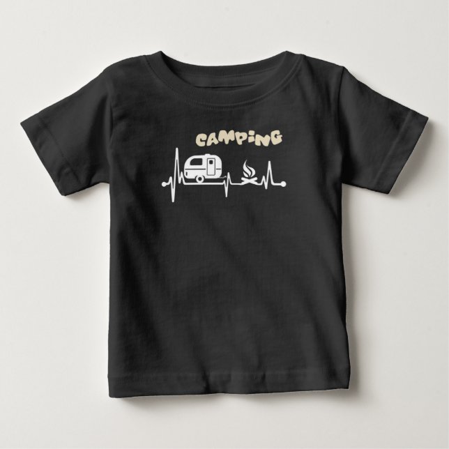 Camiseta Unisex de Bebê Camping (Frente)