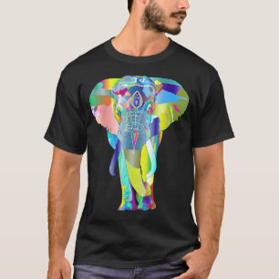 Camiseta Unisex de elefante colorido