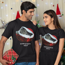 Unisex de Natal Red Santa Hat Cinza Shore