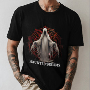 Camiseta Unisex Halloween "Haunted Dreams" Fantasma Gótico