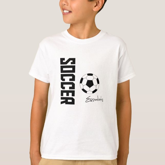 Camiseta Unisex Infantil Soccer Essentials (preta) (Frente)
