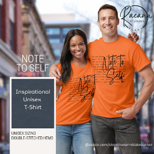 Camiseta Unisex Inspiradora "Lembrete para Si Mesm