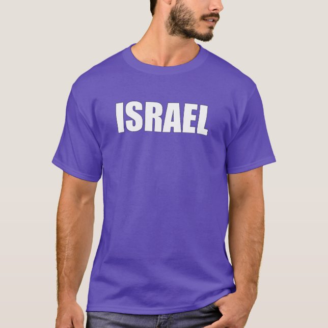 Camiseta UNISEX, ISRAEL (texto branco) (Frente)