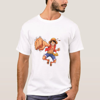 Camiseta Unisex Luffy Personagem (Branca com Desig