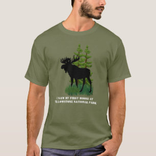 Camiseta Unisex Moose Lover Willife no Parque Yellowstone