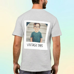Camiseta Unisex Personalizada com Foto e Ano Vinta