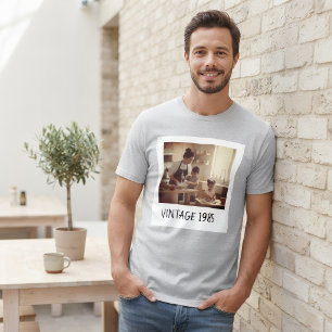 Camiseta Unisex Personalizada Vintage com Foto e A