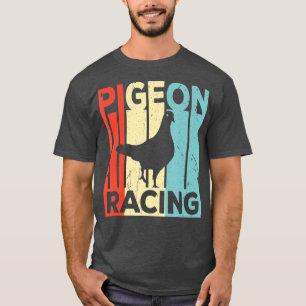 Camiseta Unisex Retroativo Da Vintagem De Corrida De Pombo