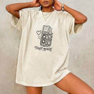 Camiseta Unissex Citação de Memória de Câmera Anti