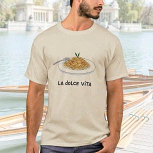 Camiseta Unissex Desenho Espaguete Amante de Massa