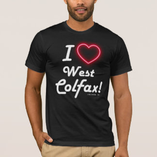 Camiseta Unissex "Eu Amo West Colfax" Preto