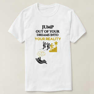 CAMISETA UNISSEX HOMENS BRANCO GRÁFICO MOTIVACIONAL SONHO