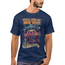 Camiseta Unissex Invasão Alienígena Nova York