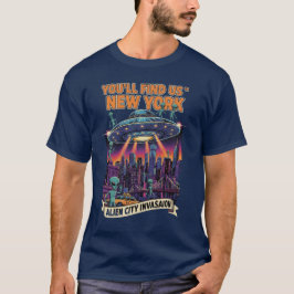 Camiseta Unissex Invasão Alienígena Nova York