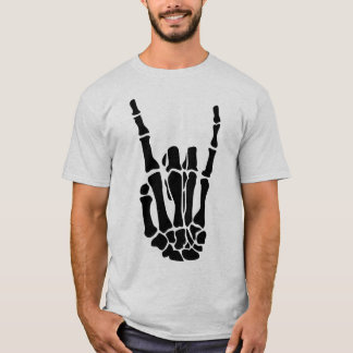 Camiseta Unissex Mão de Esqueleto de Halloween