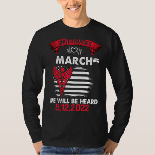 Camiseta United Nurses March Million Nurse March 12 de maio