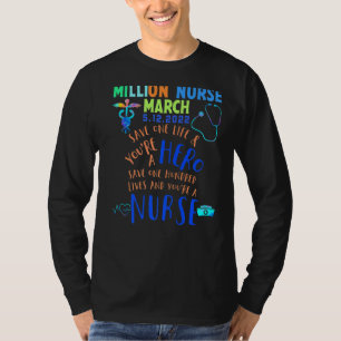 Camiseta United Nurses March Million Nurse March 12 de maio