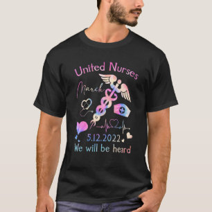 Camiseta United Nurses March Million Nurse March 12 de maio